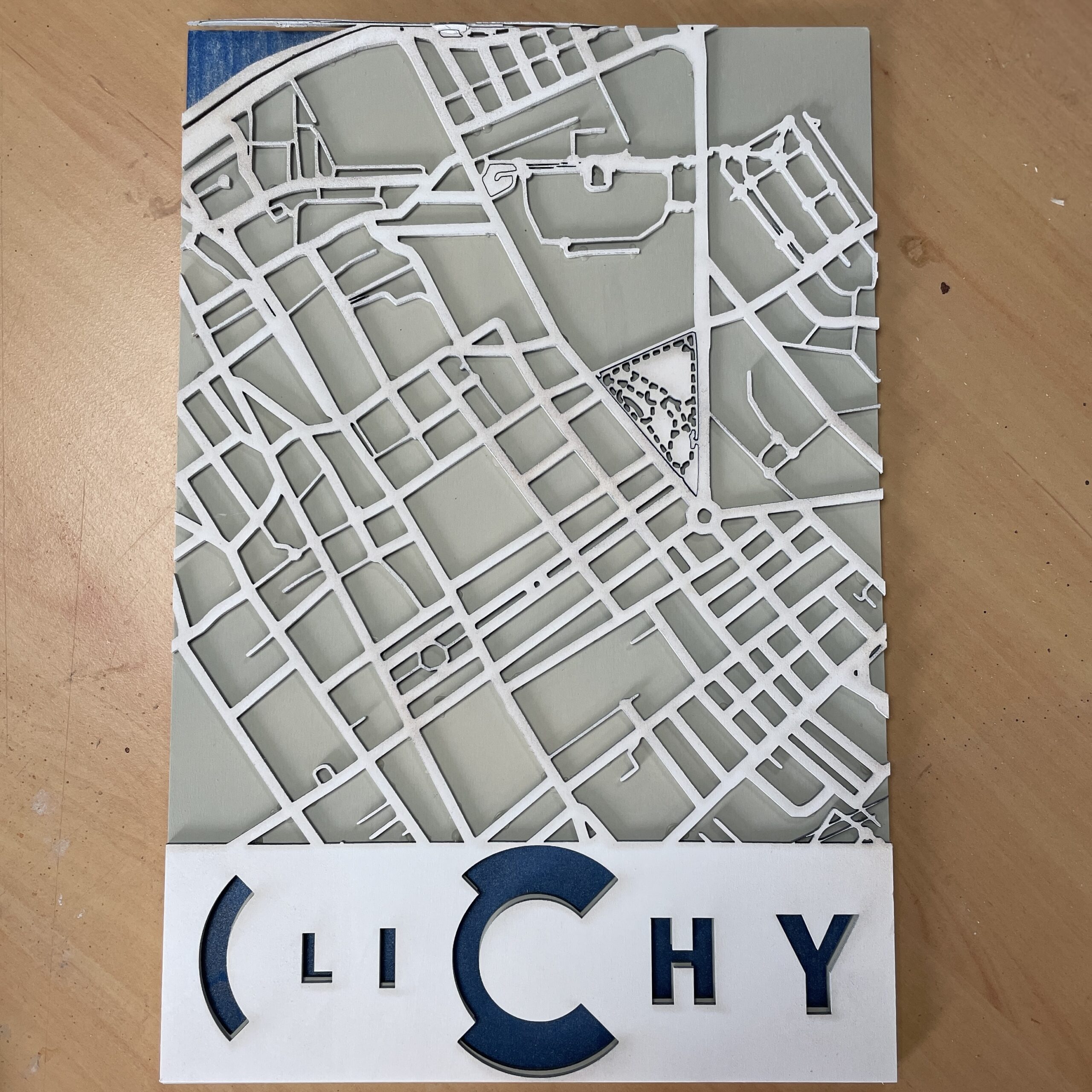 Carte de Clichy découpe laser